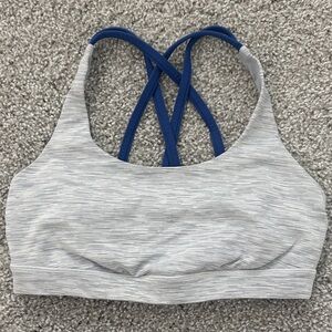 Lululemon Gray and Blue Energy Bra